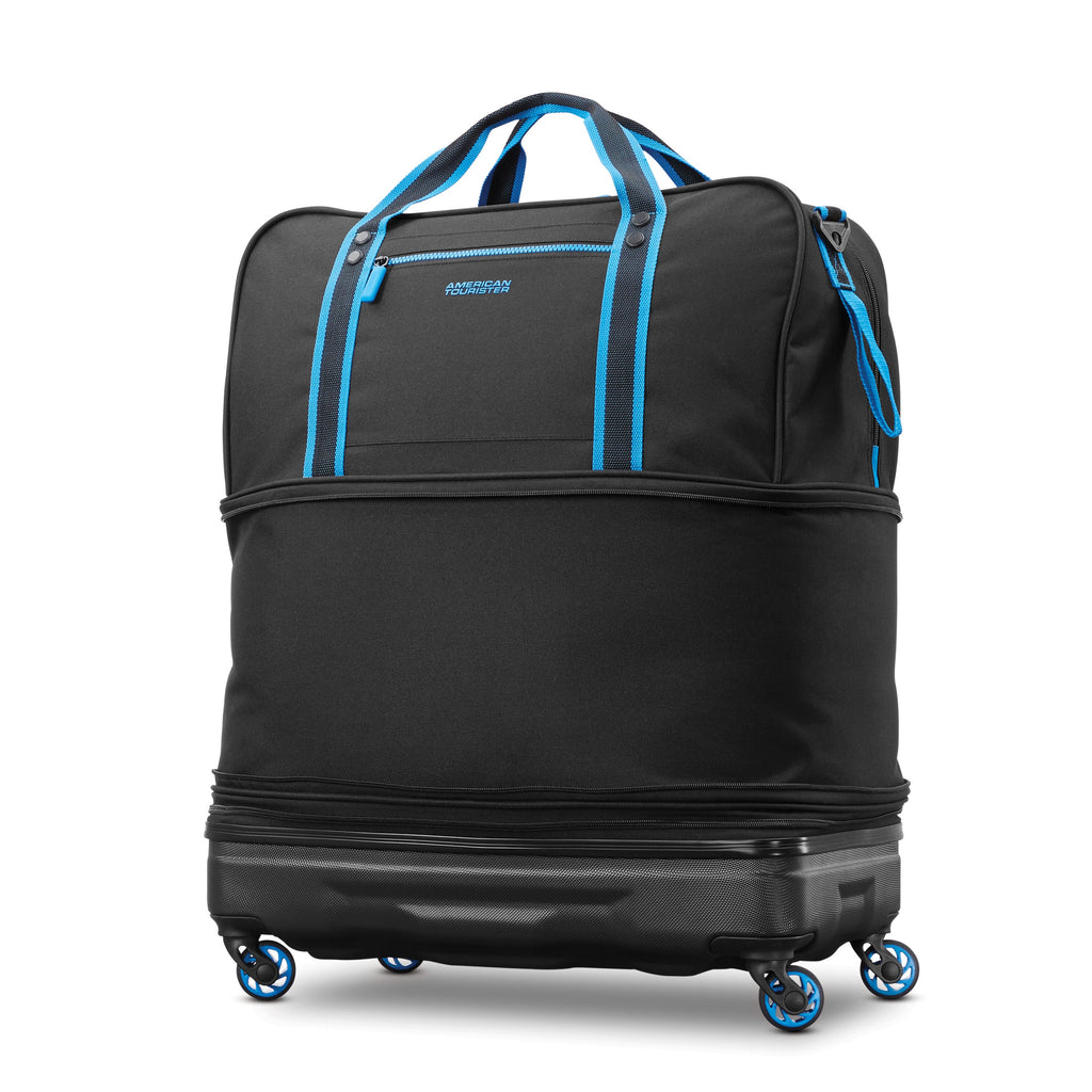 American Tourister EXO Hybrid Duffle in the color Black/Blue.