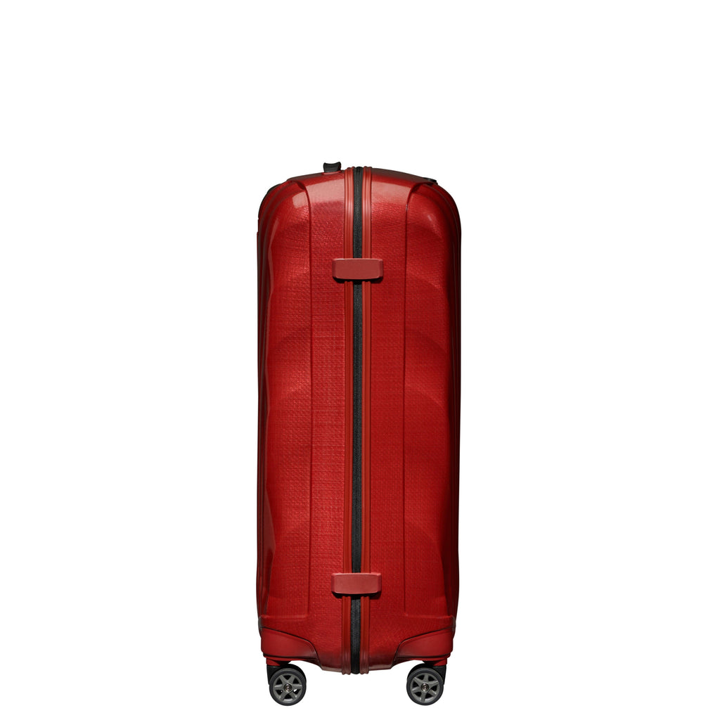Side 2-View Image of Samsonite Red C-Lite Spinner Large Luggage