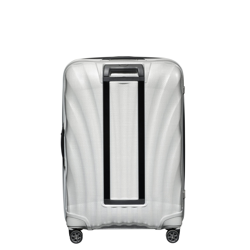 Back-View Image of Samsonite White C-Lite Spinner Large Luggage