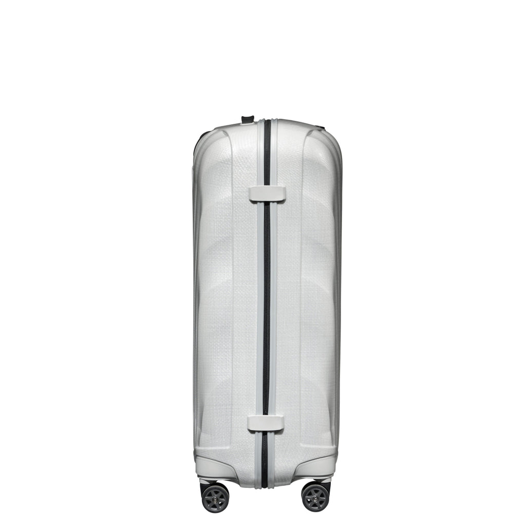 Side 2-View Image of Samsonite White C-Lite Spinner Large Luggage