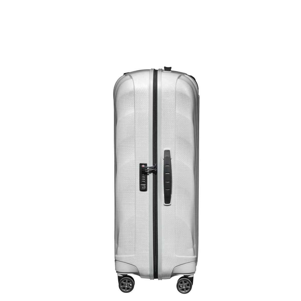 Side 1-View Image of Samsonite White C-Lite Spinner Large Luggage