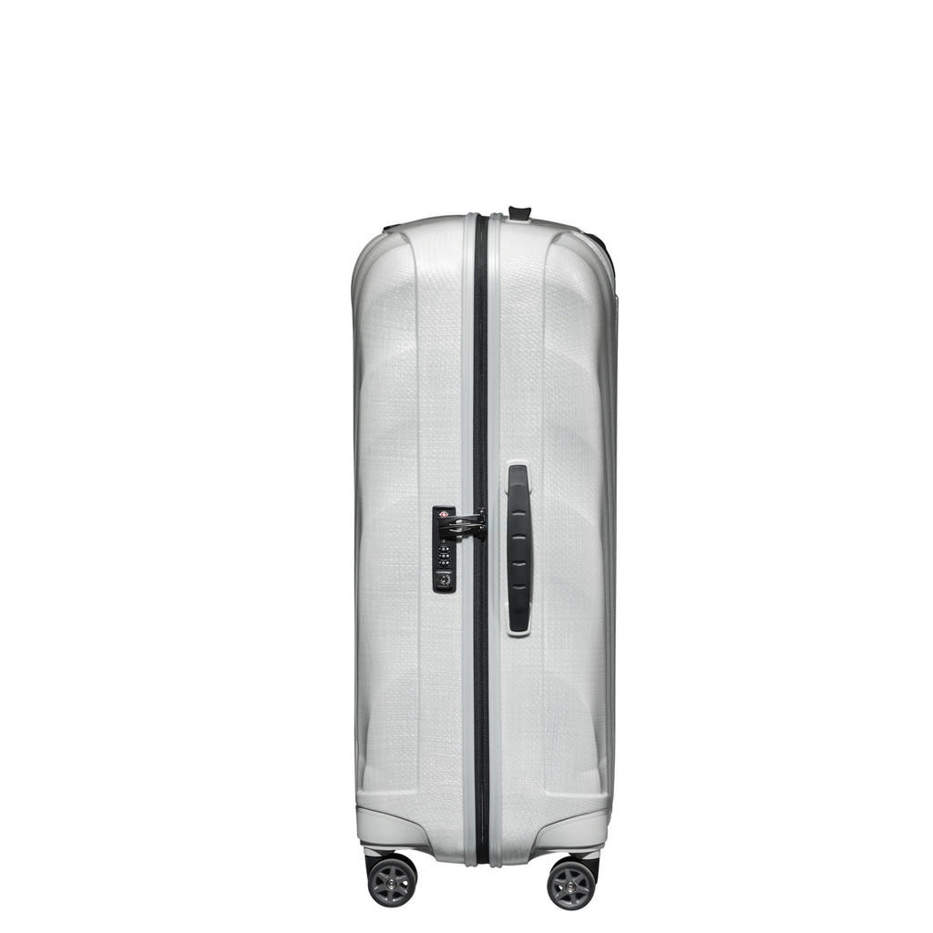Side 1-View Image of Samsonite White C-Lite Spinner Large Luggage
