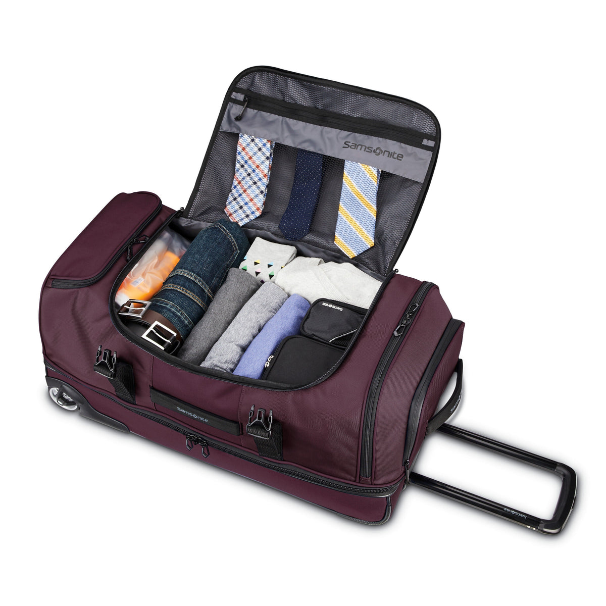 Samsonite Detour Medium Journey 29" Wheeled Duffle in the color Clearance | Plum.