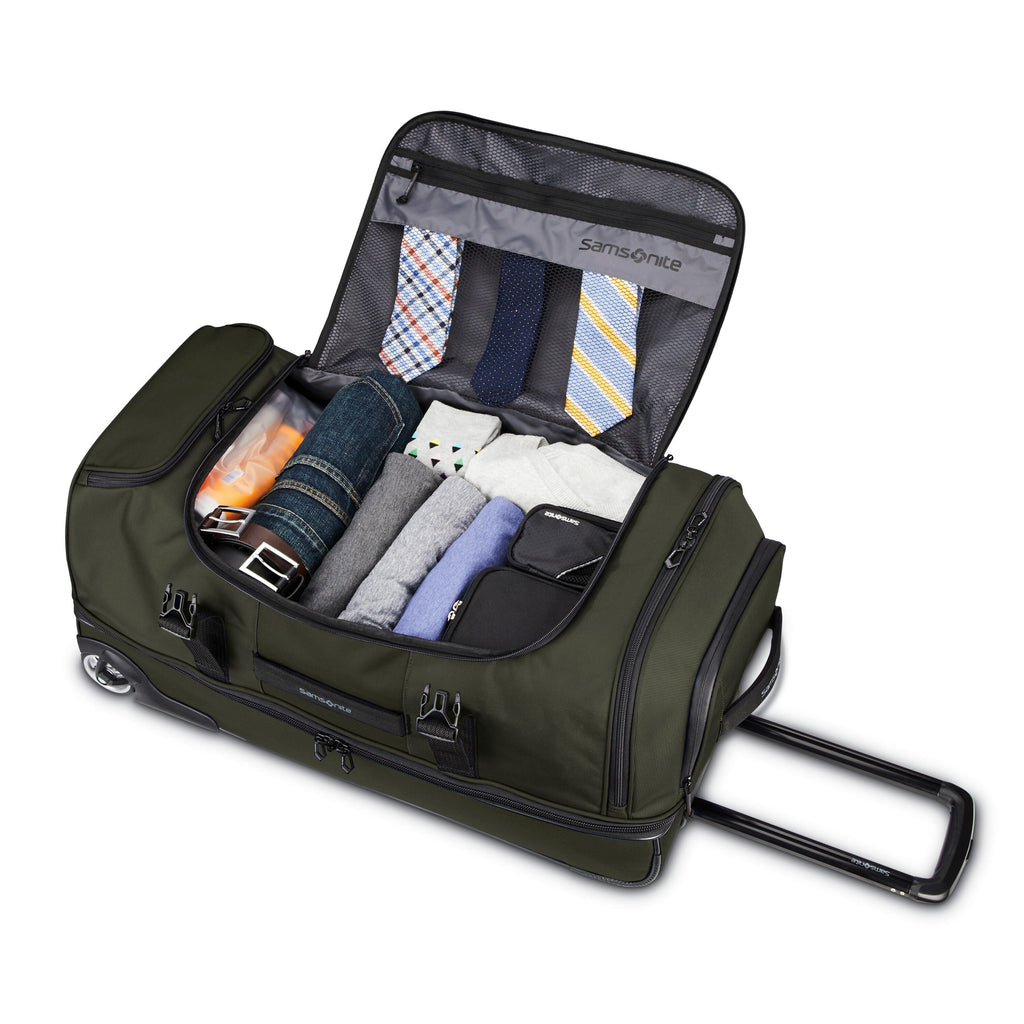 Samsonite Detour Medium Journey 29" Wheeled Duffle in the color Olive.