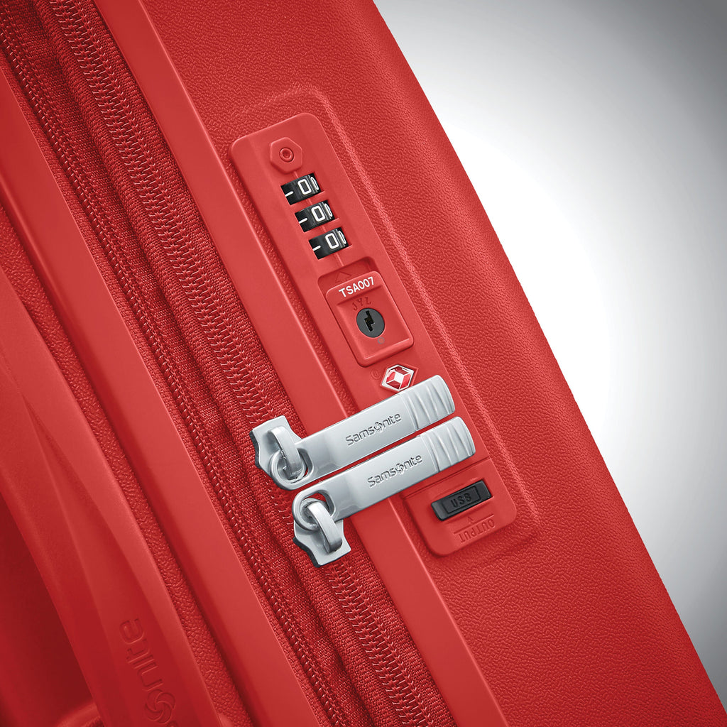 Samsonite Voltage DLX Spinner Carry-On™ in the color Chili Red.