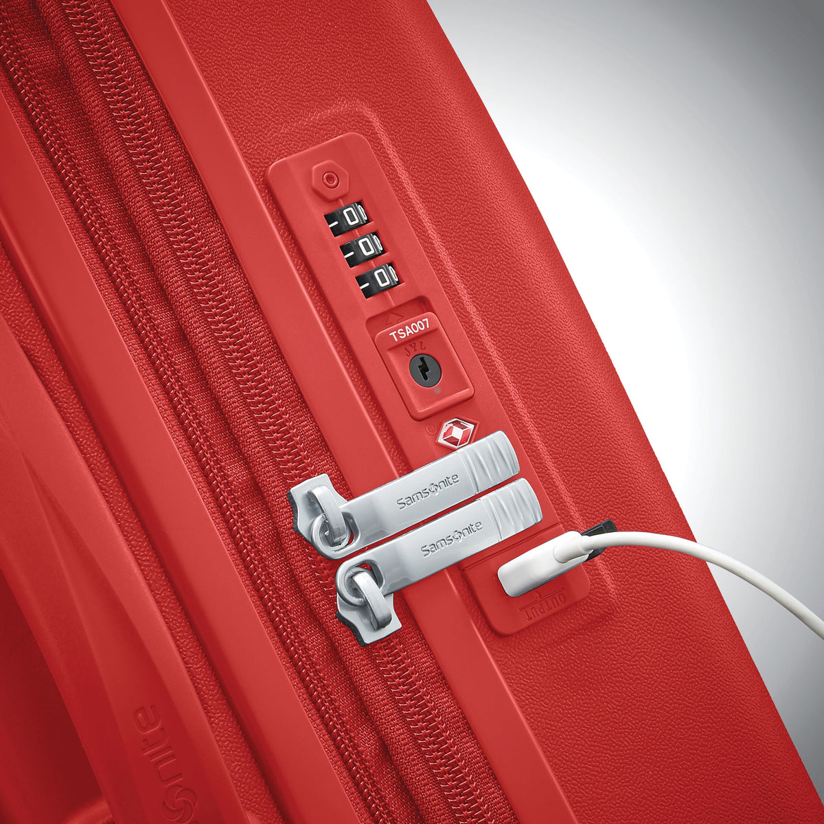 Samsonite Voltage DLX Spinner Carry-On™ in the color Chili Red.