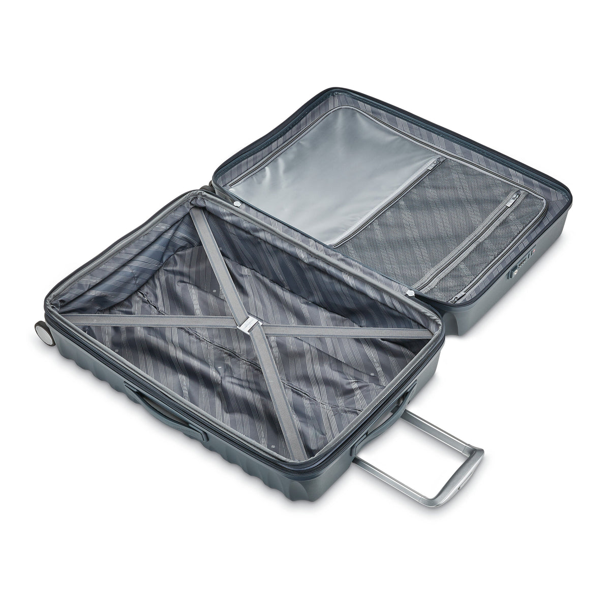 Samsonite Voltage DLX Spinner Large in the color Dark Graphite.