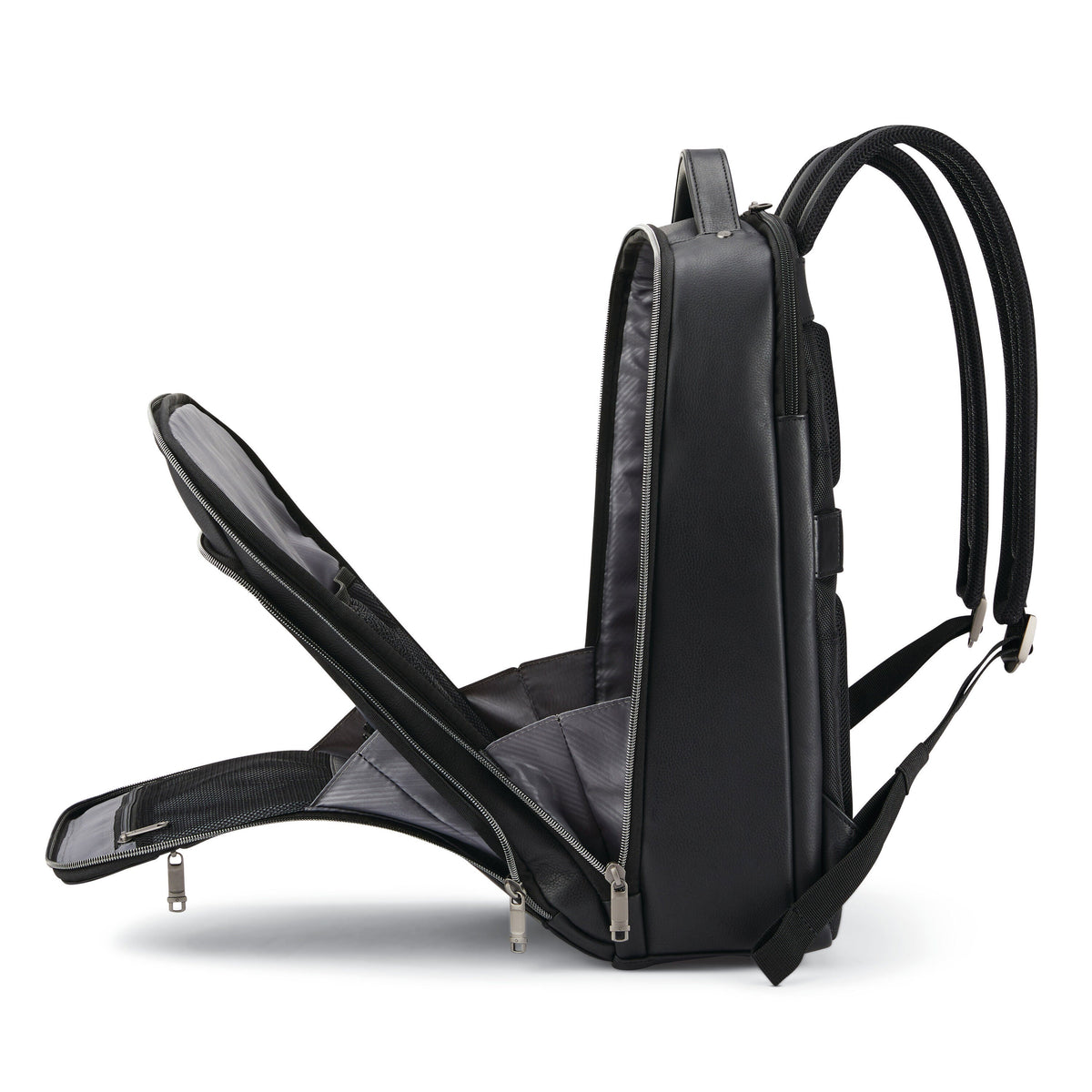 Samsonite Classic Leather Backpack in the color Black.