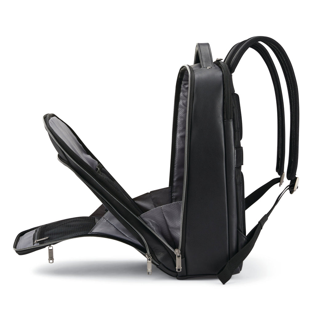 Samsonite Classic Leather Backpack in the color Black.