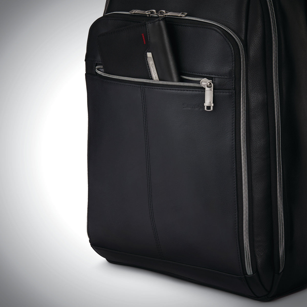 Samsonite Classic Leather Backpack in the color Black.
