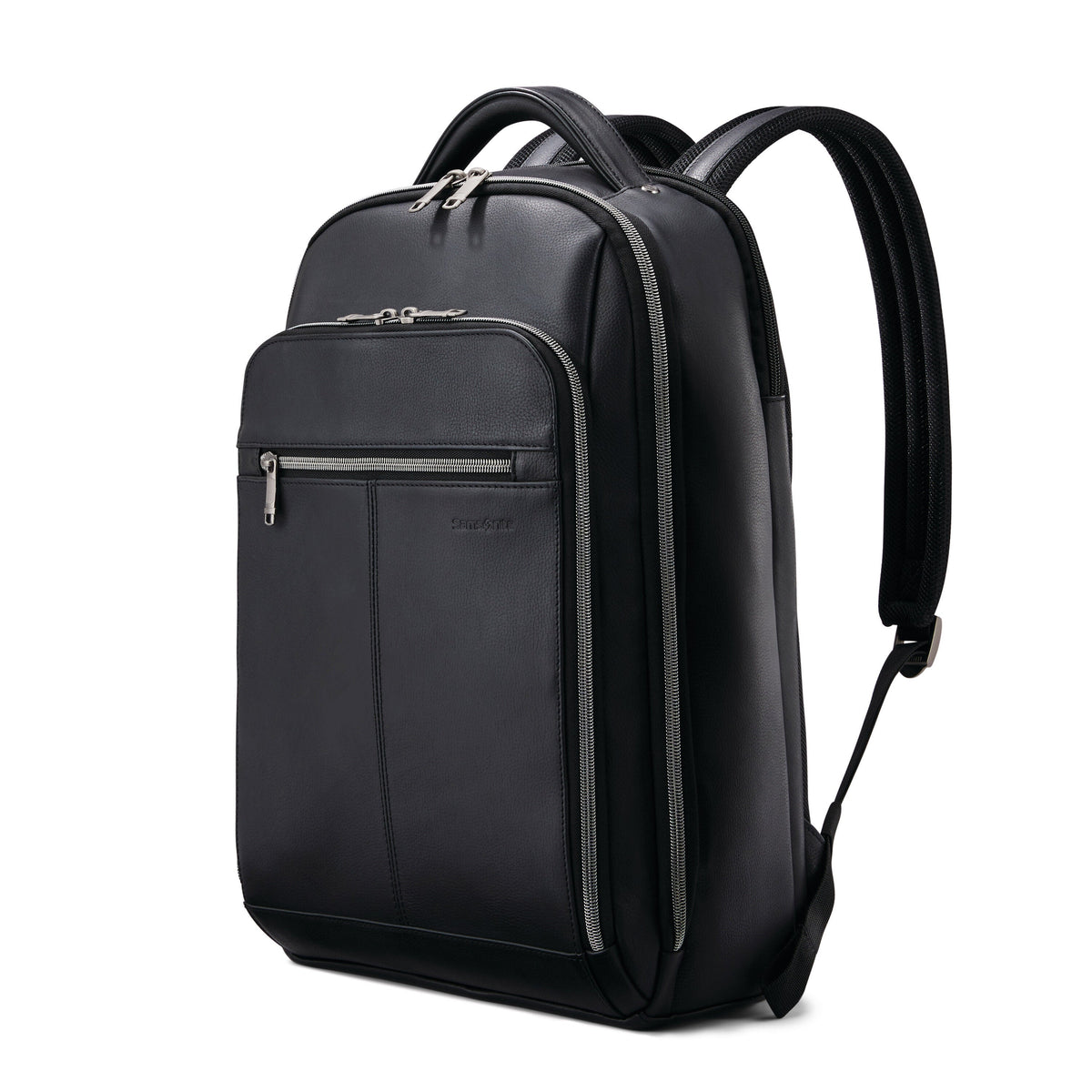 Samsonite Classic Leather Backpack in the color Black.