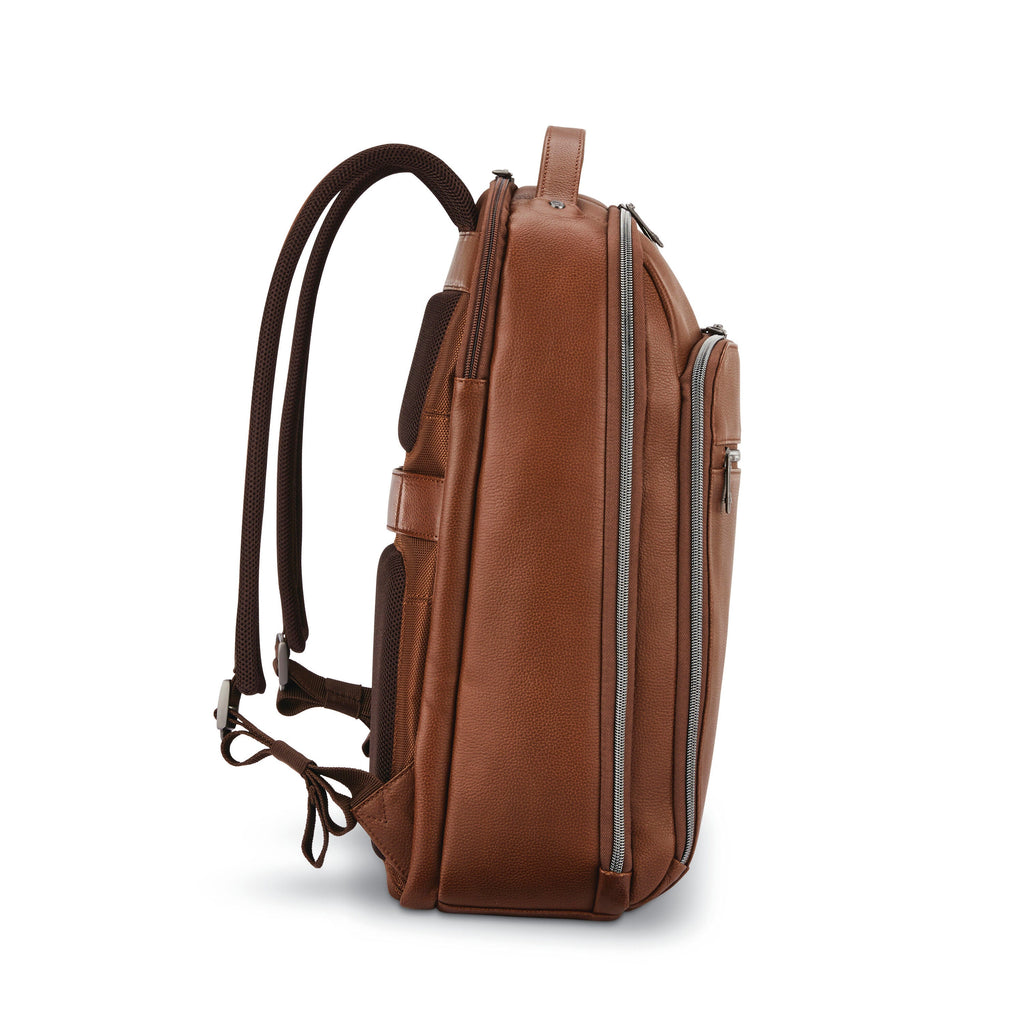 Samsonite Classic Leather Backpack in the color Cognac.