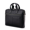 Samsonite Classic Leather Slim Brief in the color Black.