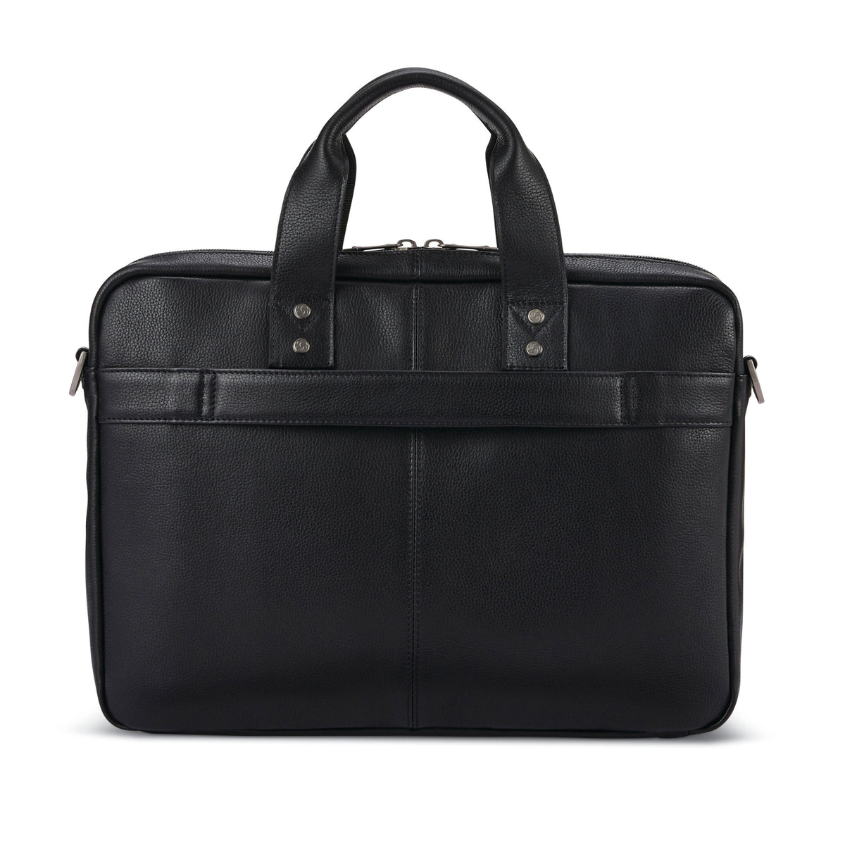 Samsonite Classic Leather Slim Brief in the color Black.