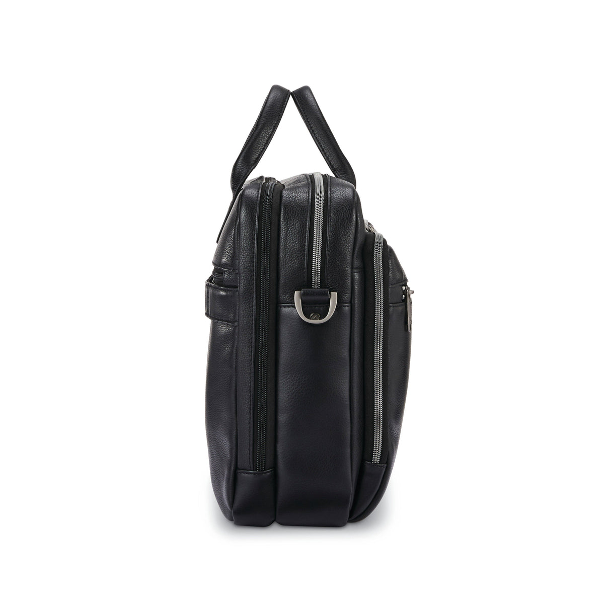 Samsonite Classic Leather Toploader in the color Black.