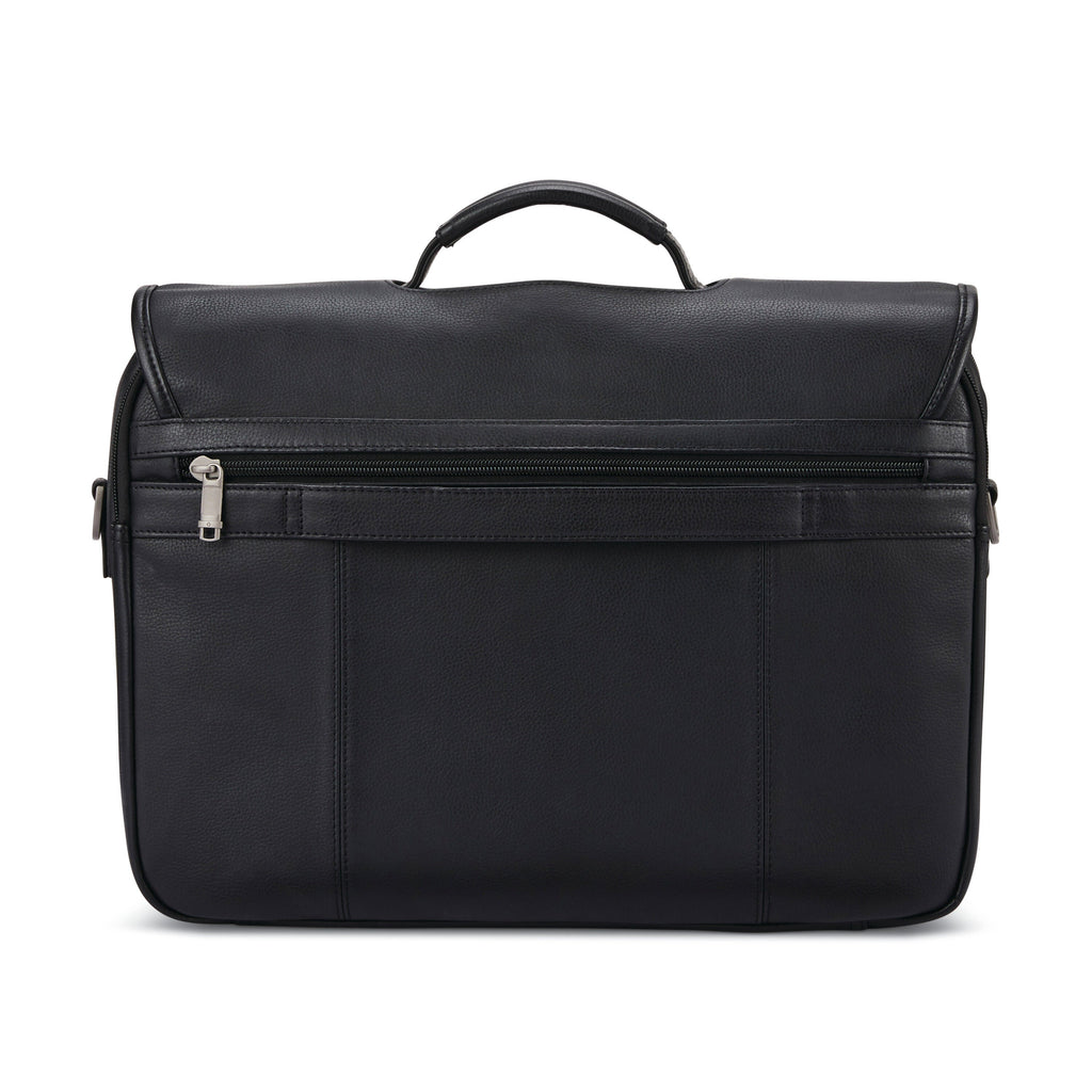 Samsonite Classic Leather Flapover in the color Black.