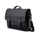 Samsonite Classic Leather Flapover in the color Black.