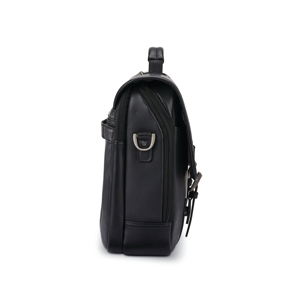 Samsonite Classic Leather Flapover in the color Black.