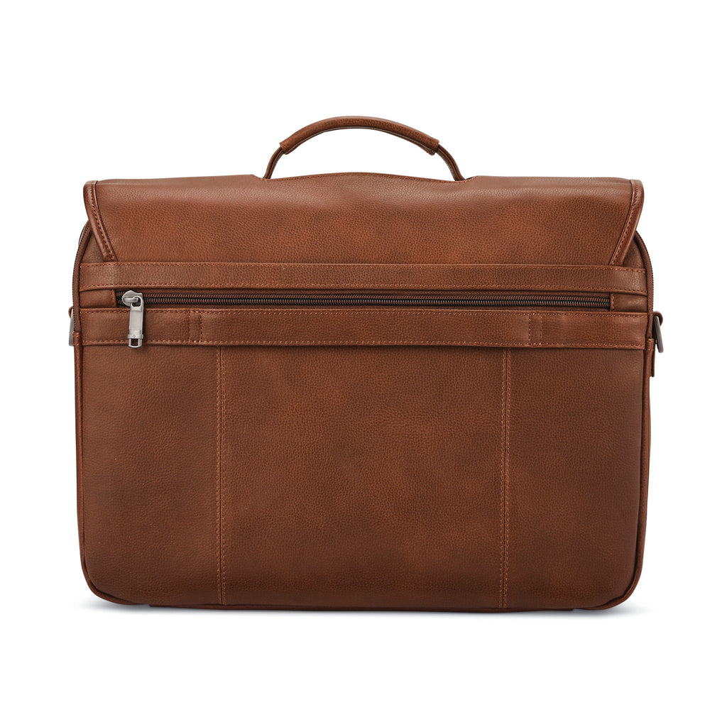 Samsonite Classic Leather Flapover in the color Cognac.