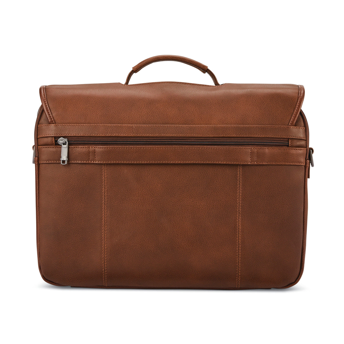 Samsonite Classic Leather Flapover in the color Cognac.