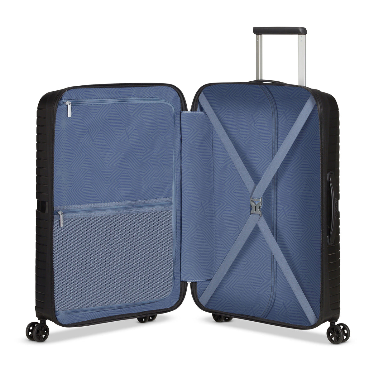American Tourister Airconic Spinner Medium in the color Onyx Black.