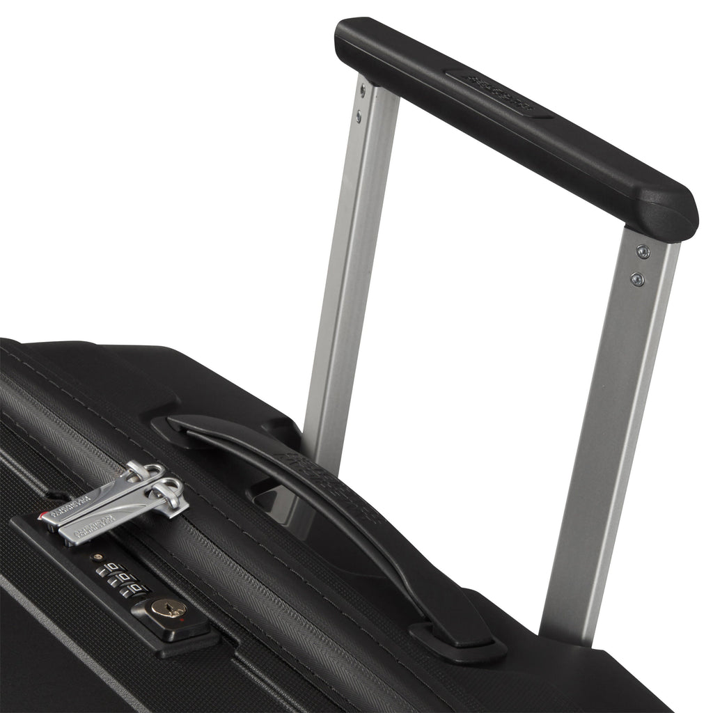 American Tourister Airconic Spinner Medium in the color Onyx Black.