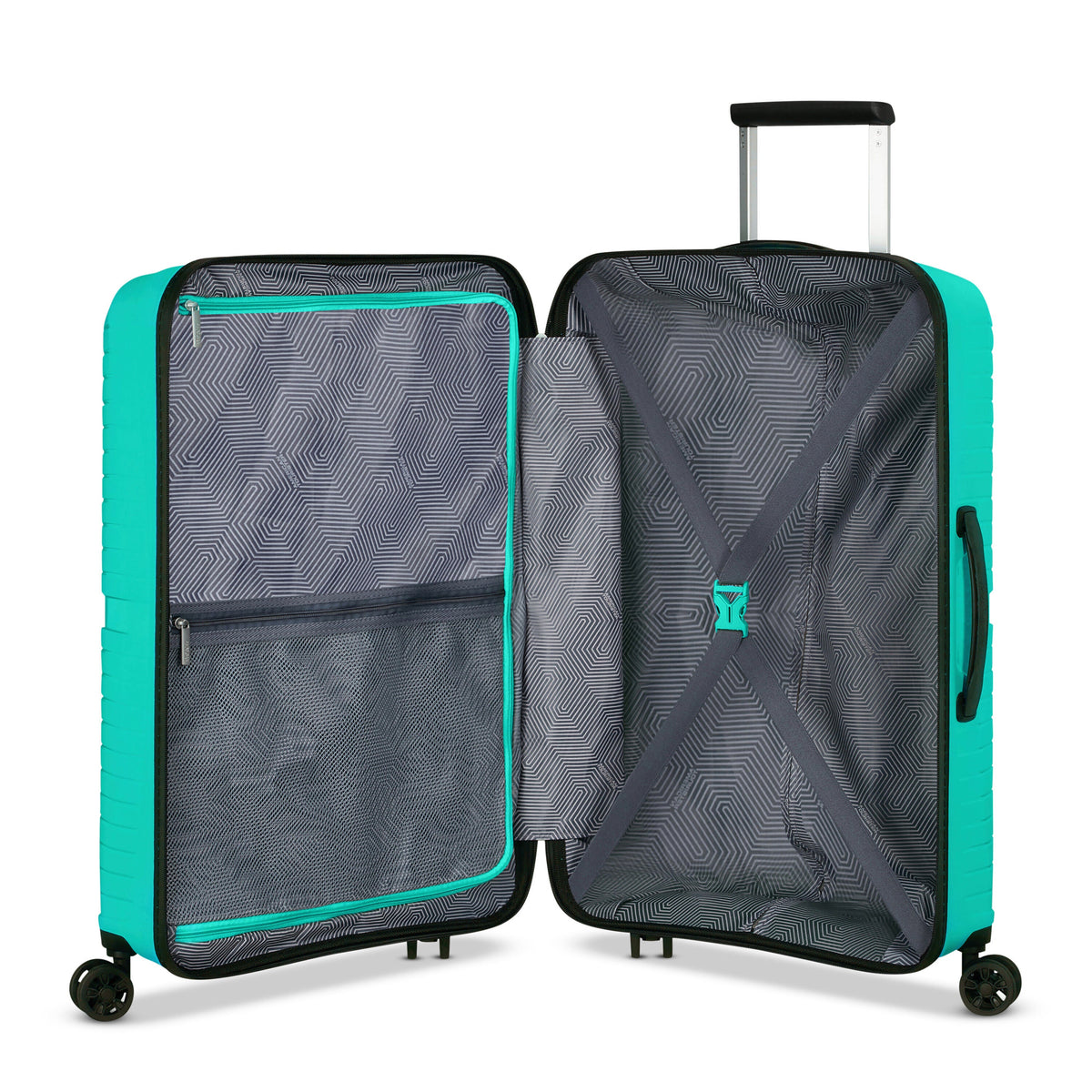 American Tourister Airconic Spinner Medium in the color Aqua Green.