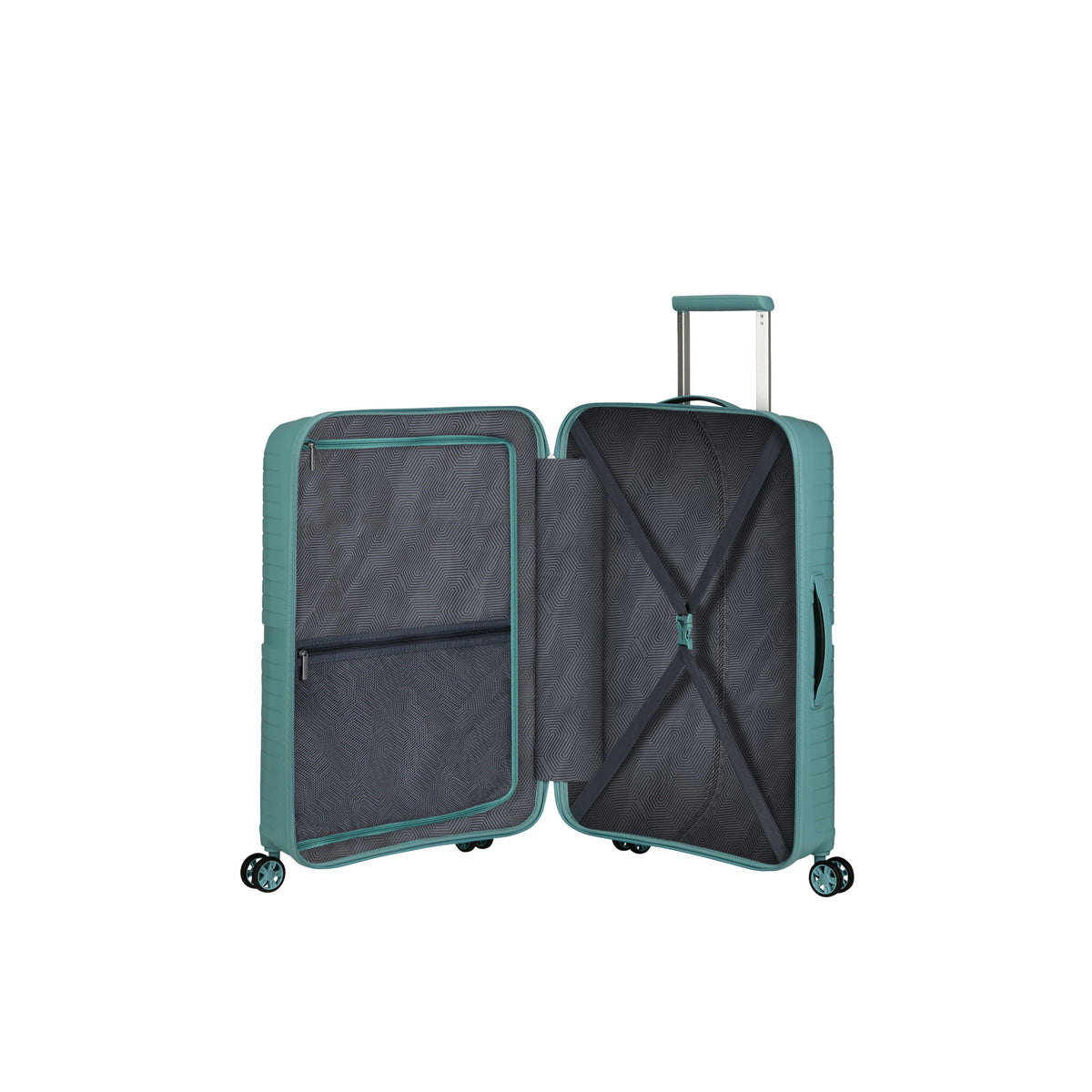 American Tourister Airconic Spinner Medium in the color Dusty Turquoise.