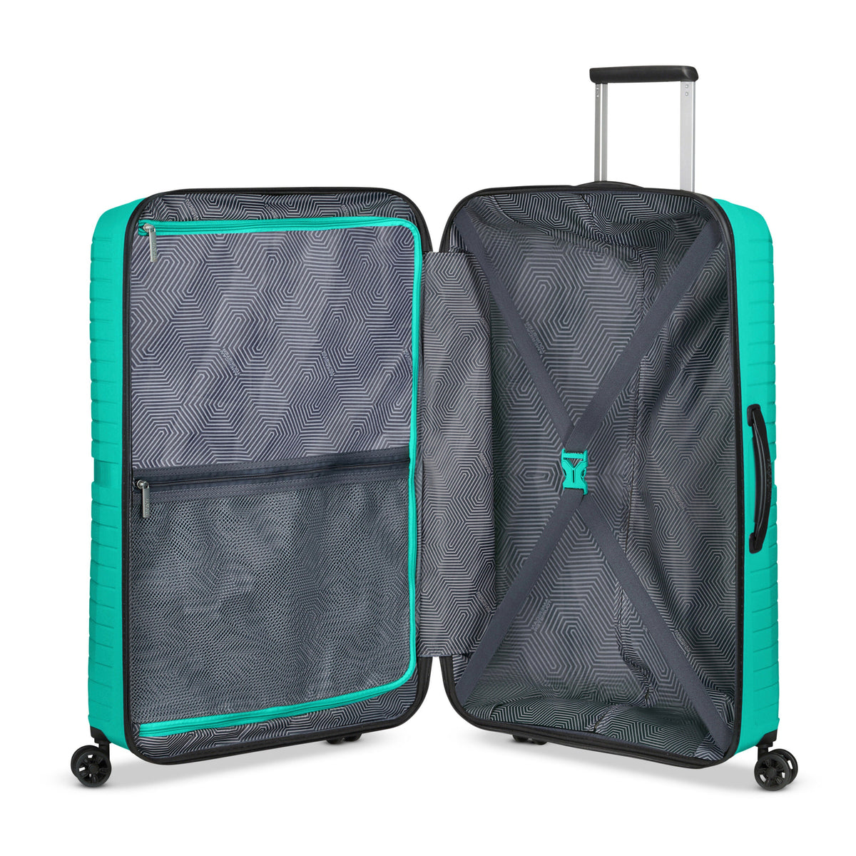 American Tourister Airconic Spinner Large in the color Aqua Green.