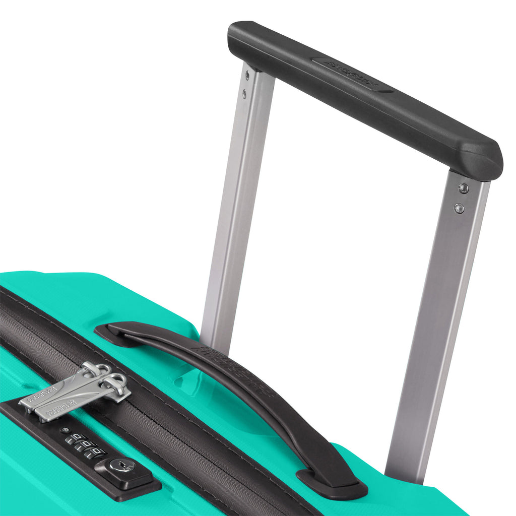 American Tourister Airconic Spinner Large in the color Aqua Green.
