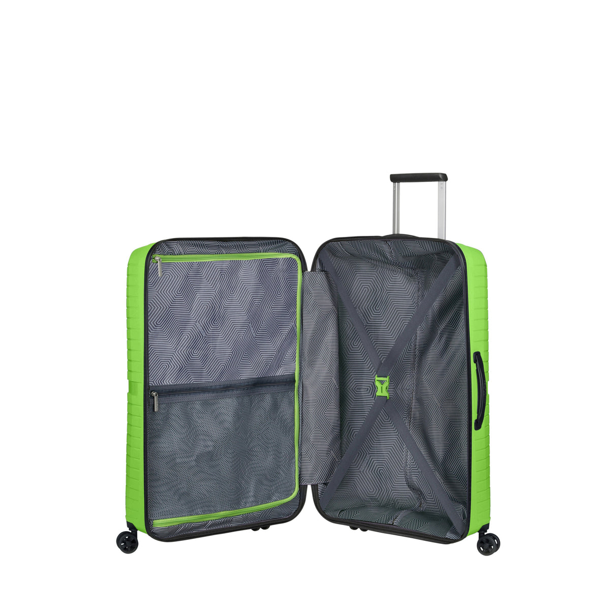 American Tourister Airconic Spinner Large in the color Acid Green.