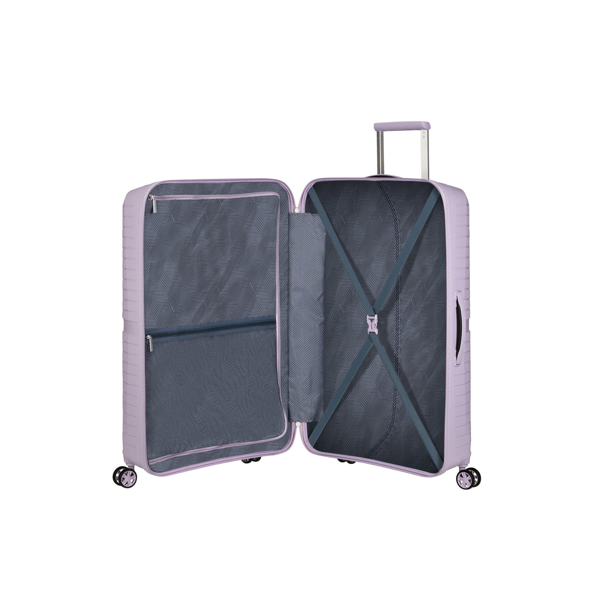 American Tourister Airconic Spinner Large in the color Stormy Lilac.