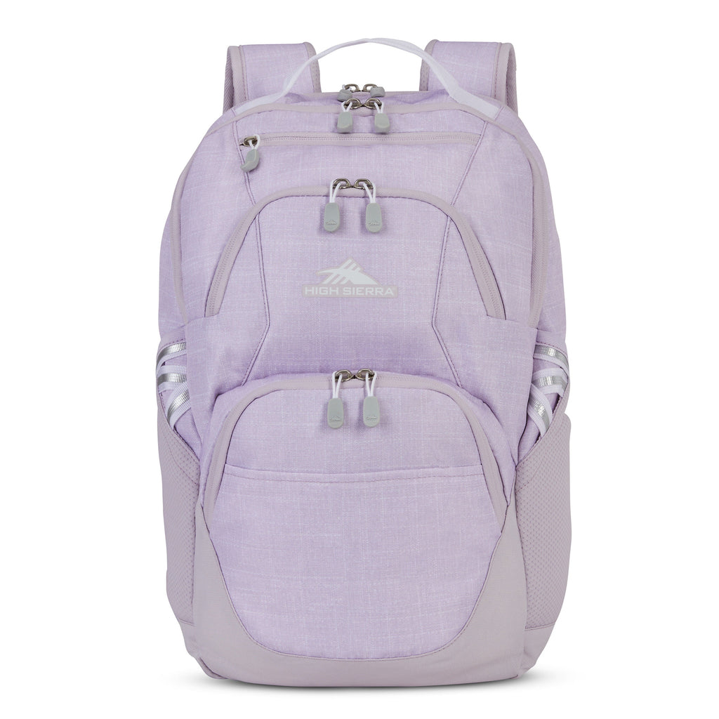 High Sierra BTS Swoop SG Backpack in the color Hushed Orchid Heather.