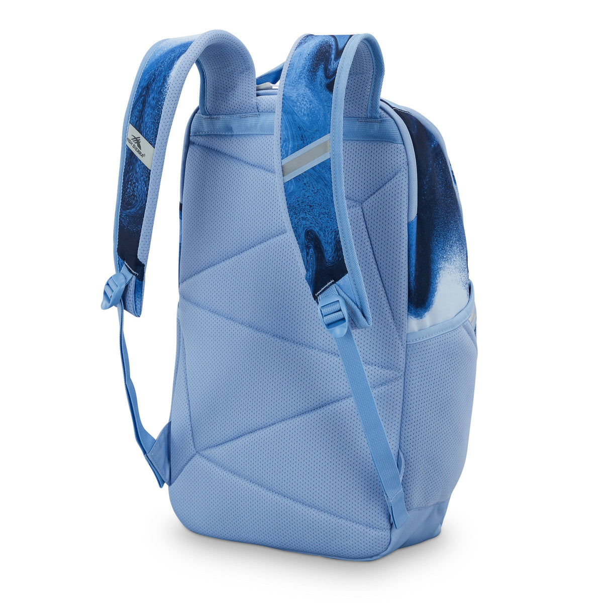 High Sierra BTS Swoop SG Backpack in the color Blue Marble Swirl.