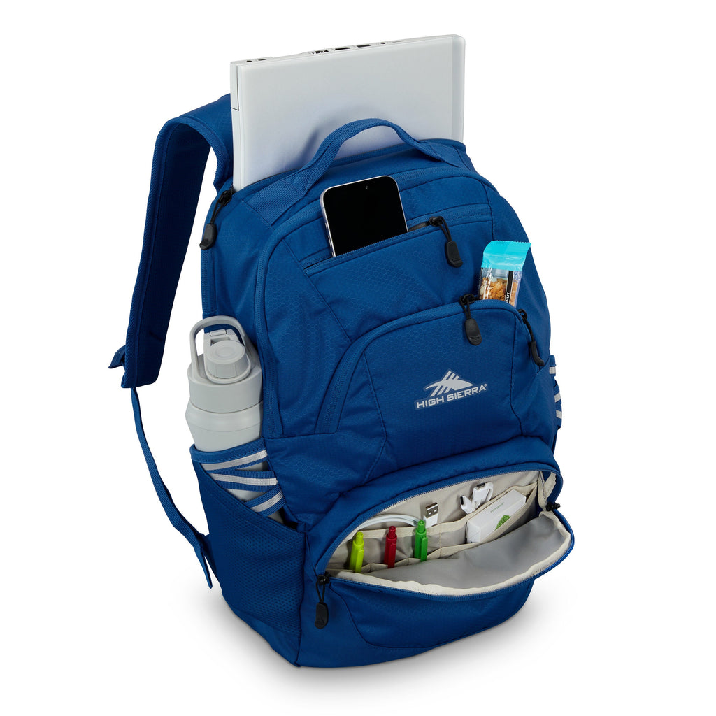 High Sierra BTS Swoop SG Backpack in the color Cosmic Blue.