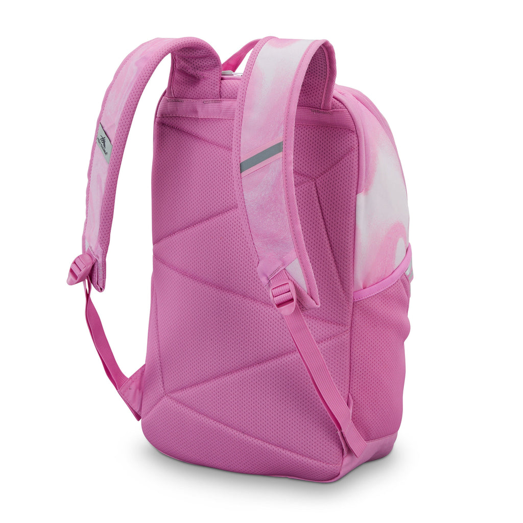 High Sierra BTS Swoop SG Backpack in the color Pink Marble Swirl.