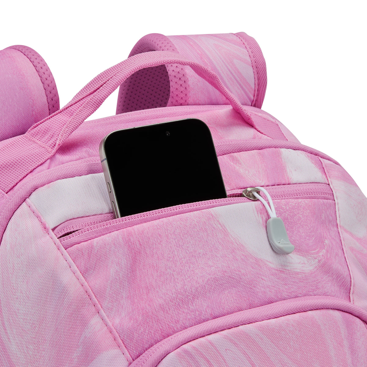 High Sierra BTS Swoop SG Backpack in the color Pink Marble Swirl.