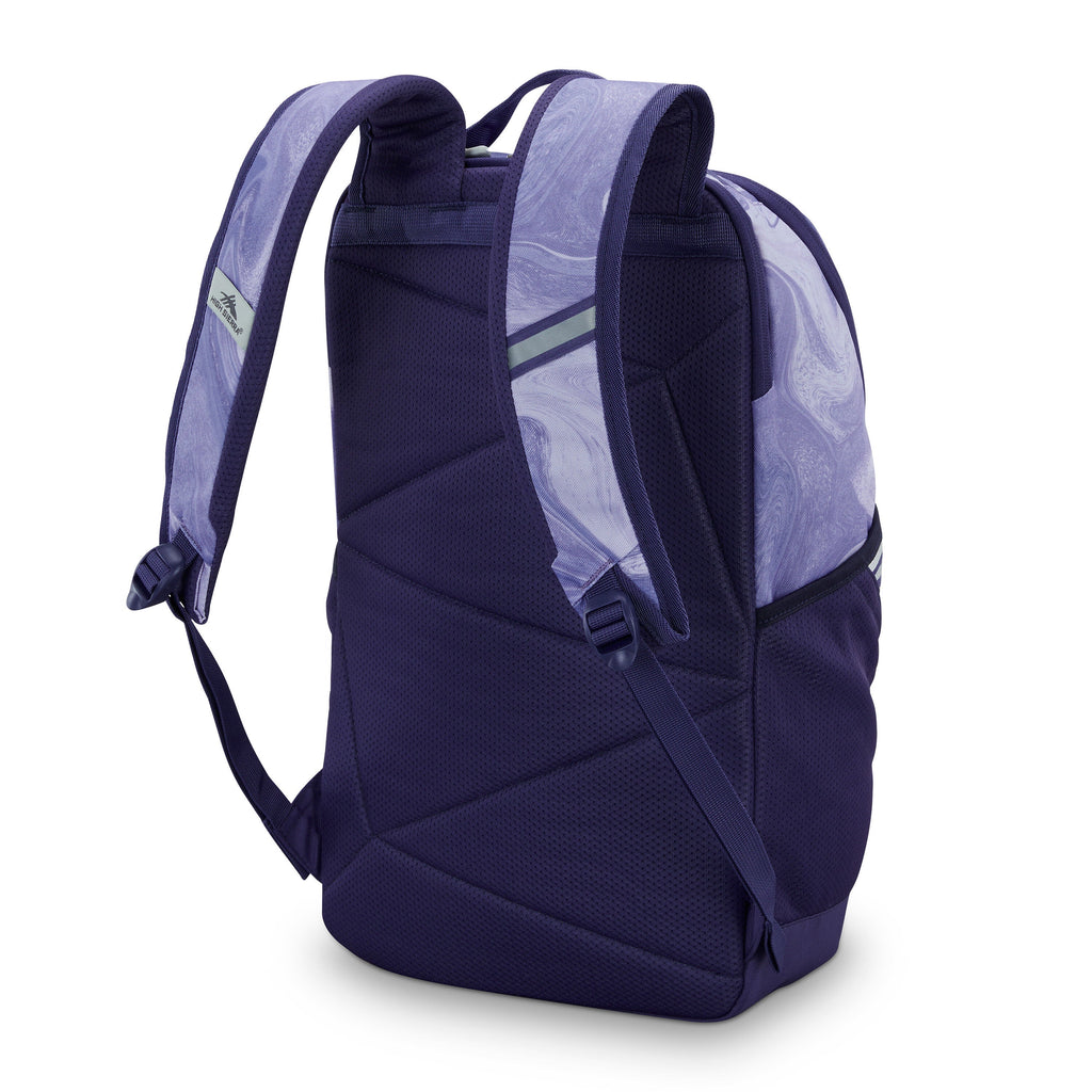 High Sierra BTS Swoop SG Backpack in the color Purple Marble Swirl.