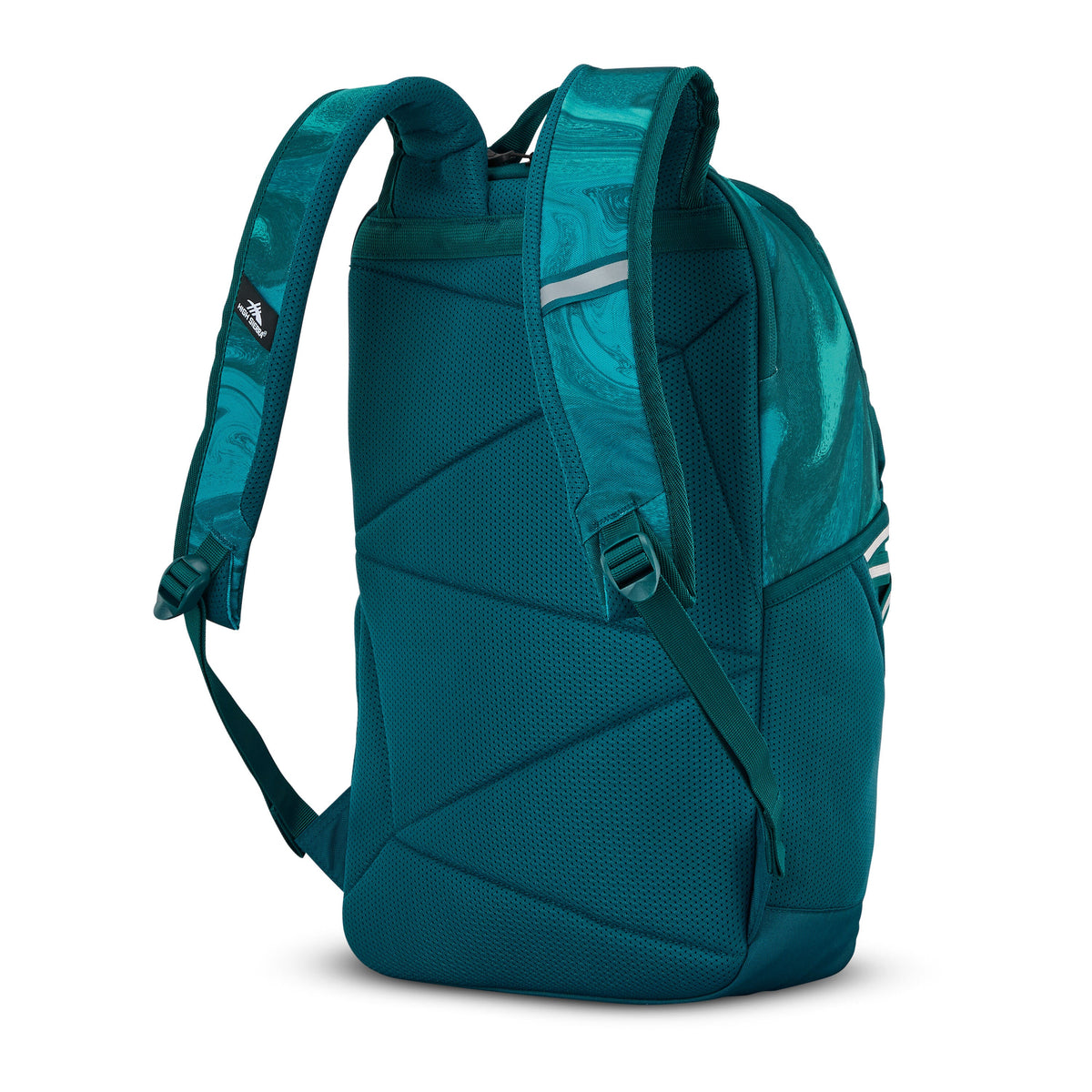 High Sierra BTS Swoop SG Backpack in the color Teal Marble Swirl.
