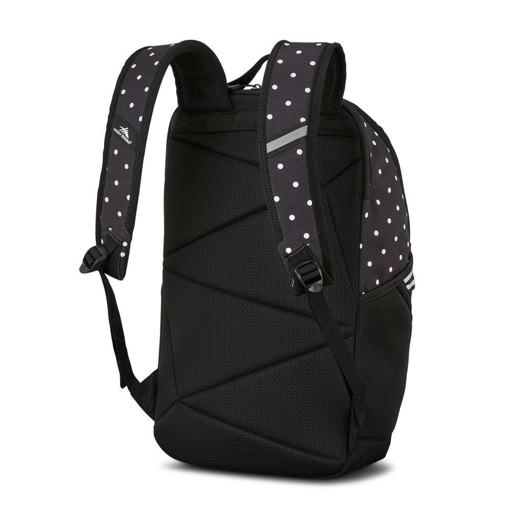 High Sierra BTS Swoop SG Backpack in the color Polka Dots/Black.