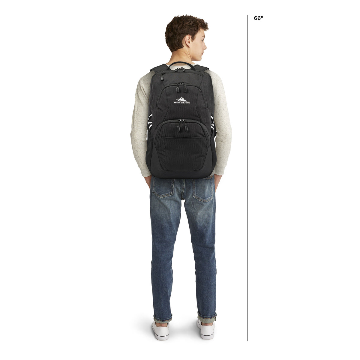 High Sierra BTS Swoop SG Backpack in the color Black.