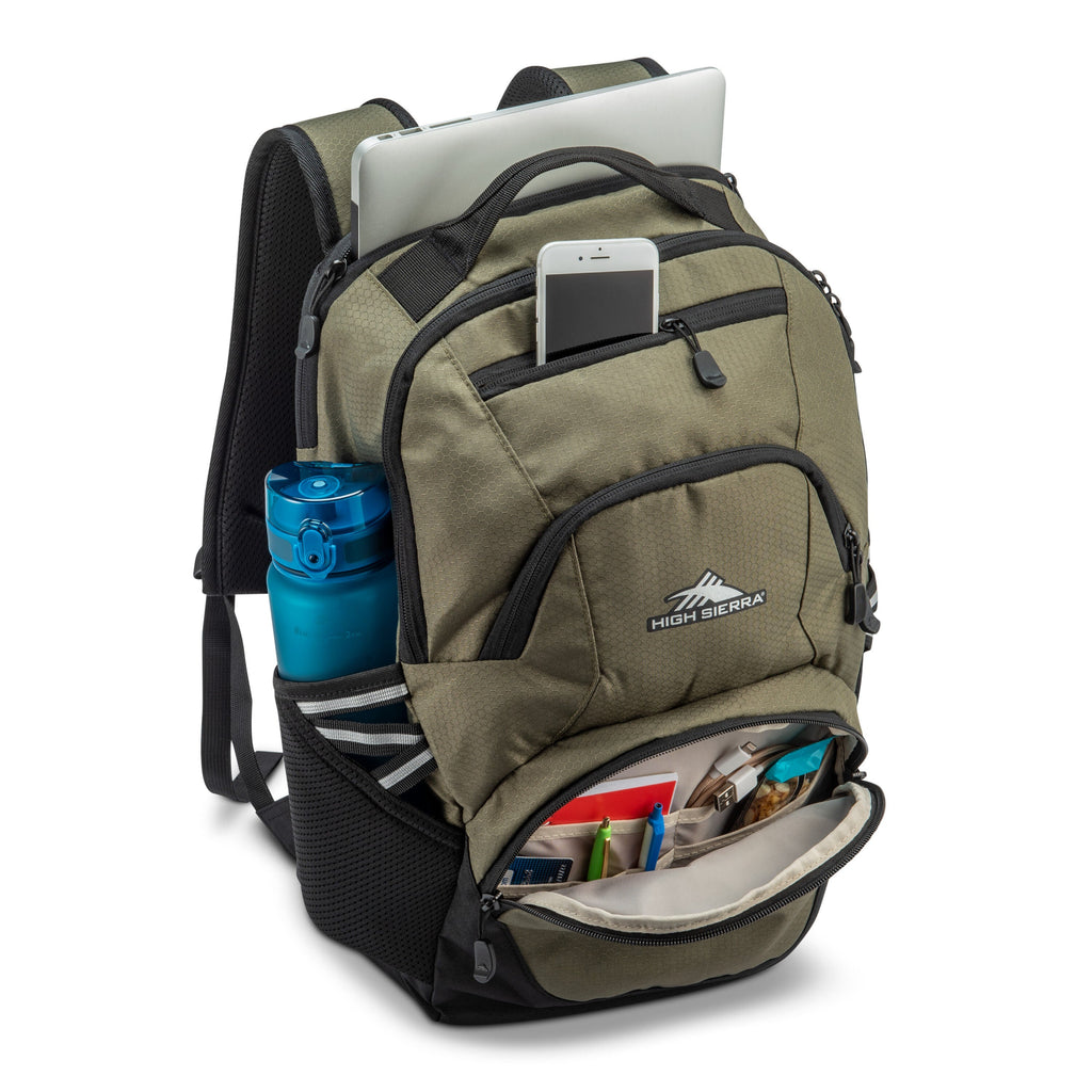 High Sierra BTS Swoop SG Backpack in the color Olive.