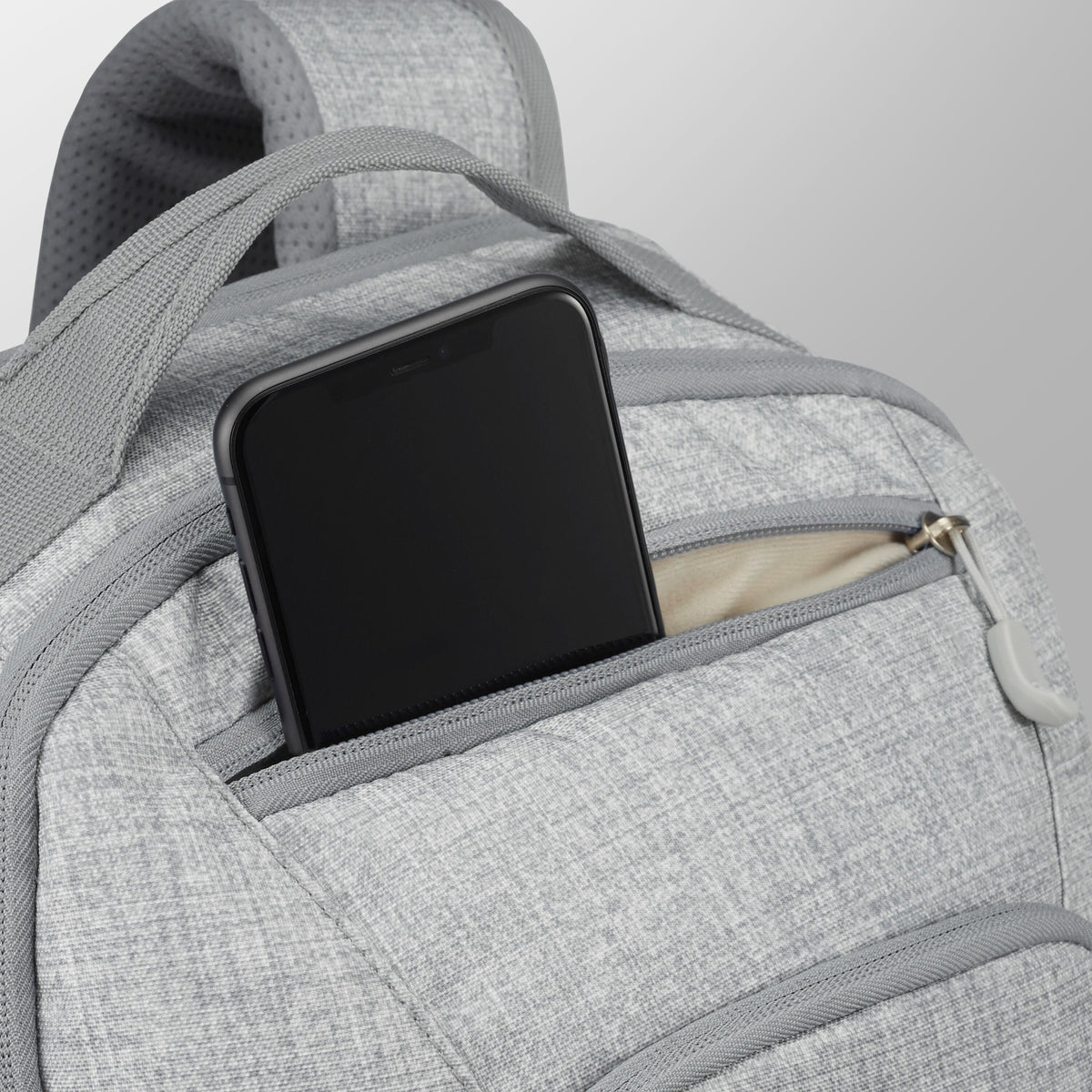 High Sierra BTS Swoop SG Backpack in the color Silver Heather.