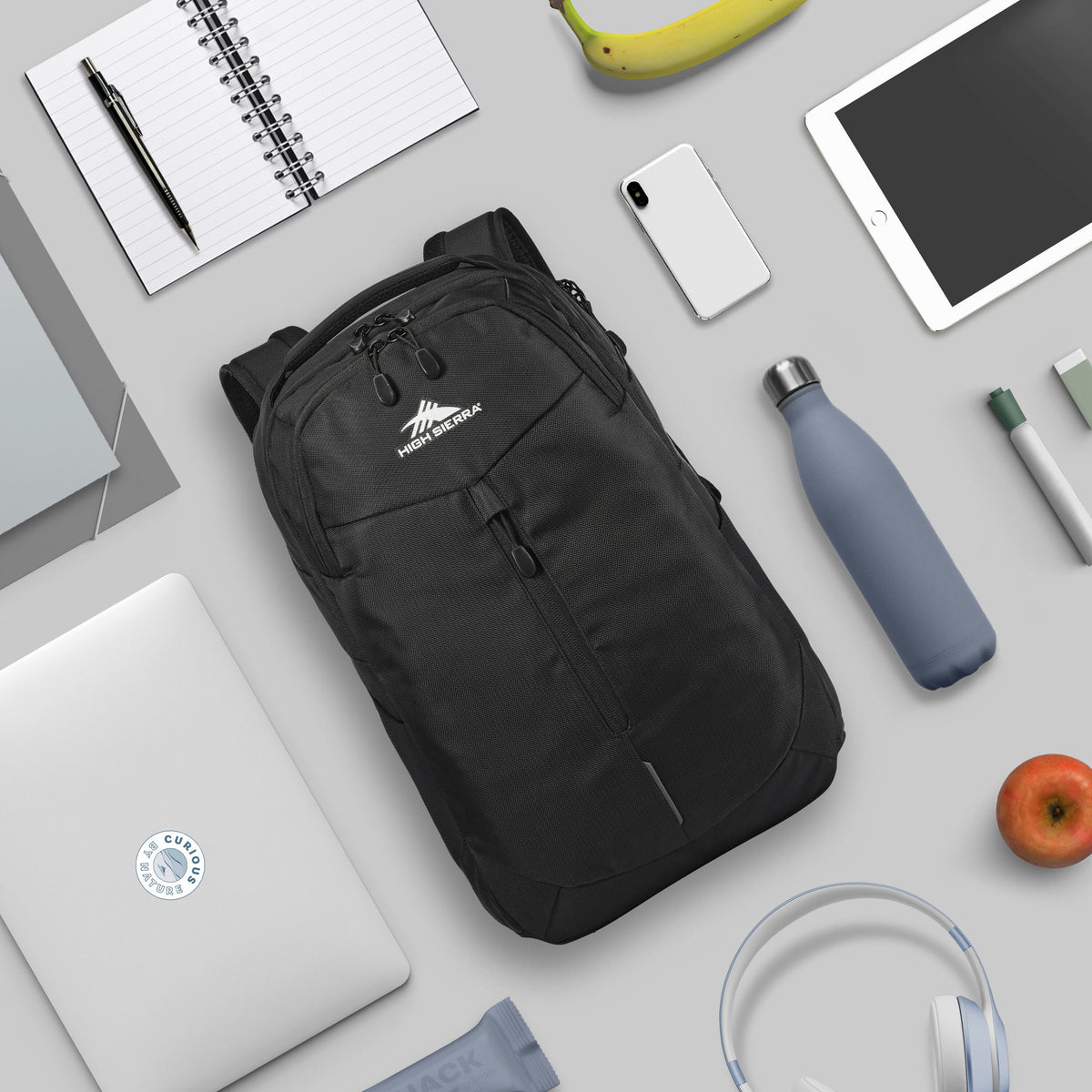 High Sierra BTS Swerve Pro Backpack in the color Black.