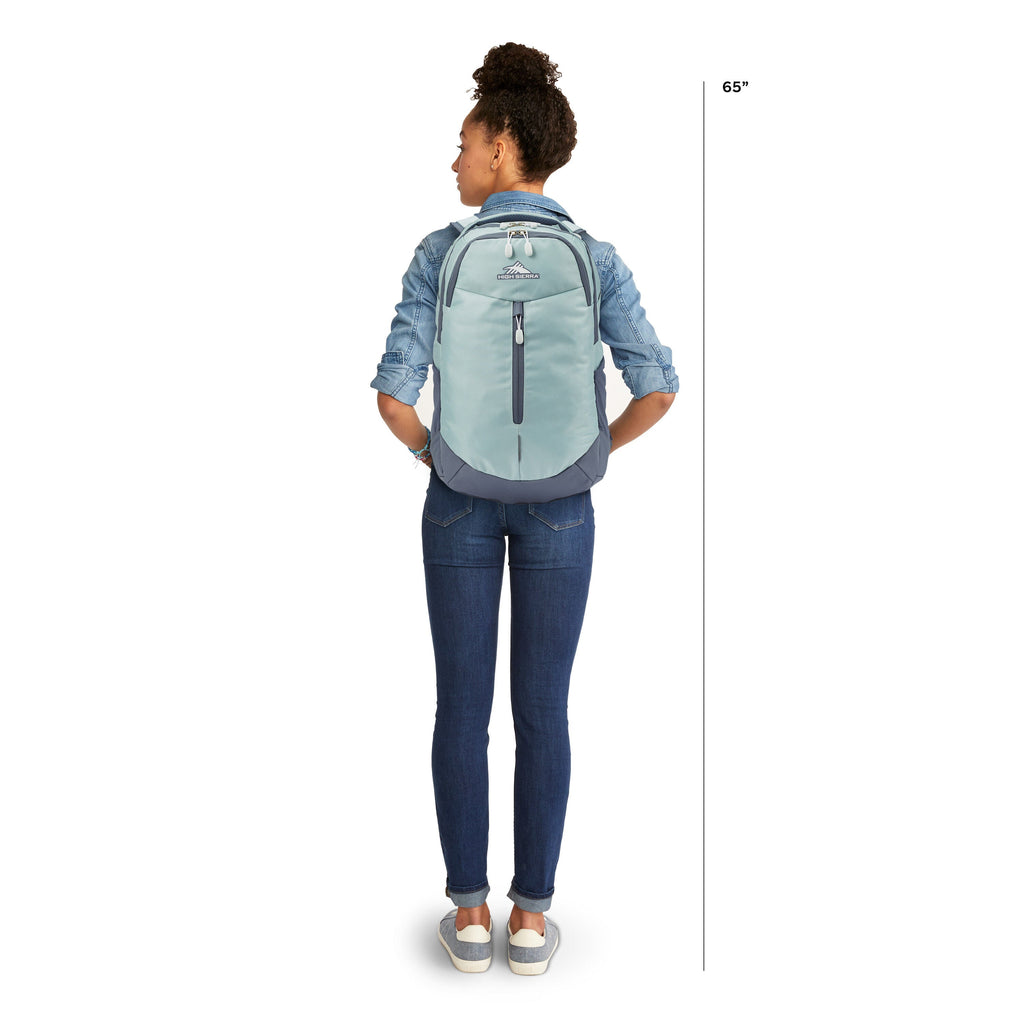 High Sierra BTS Swerve Pro Backpack in the color Blue Haze/Grey Blue.