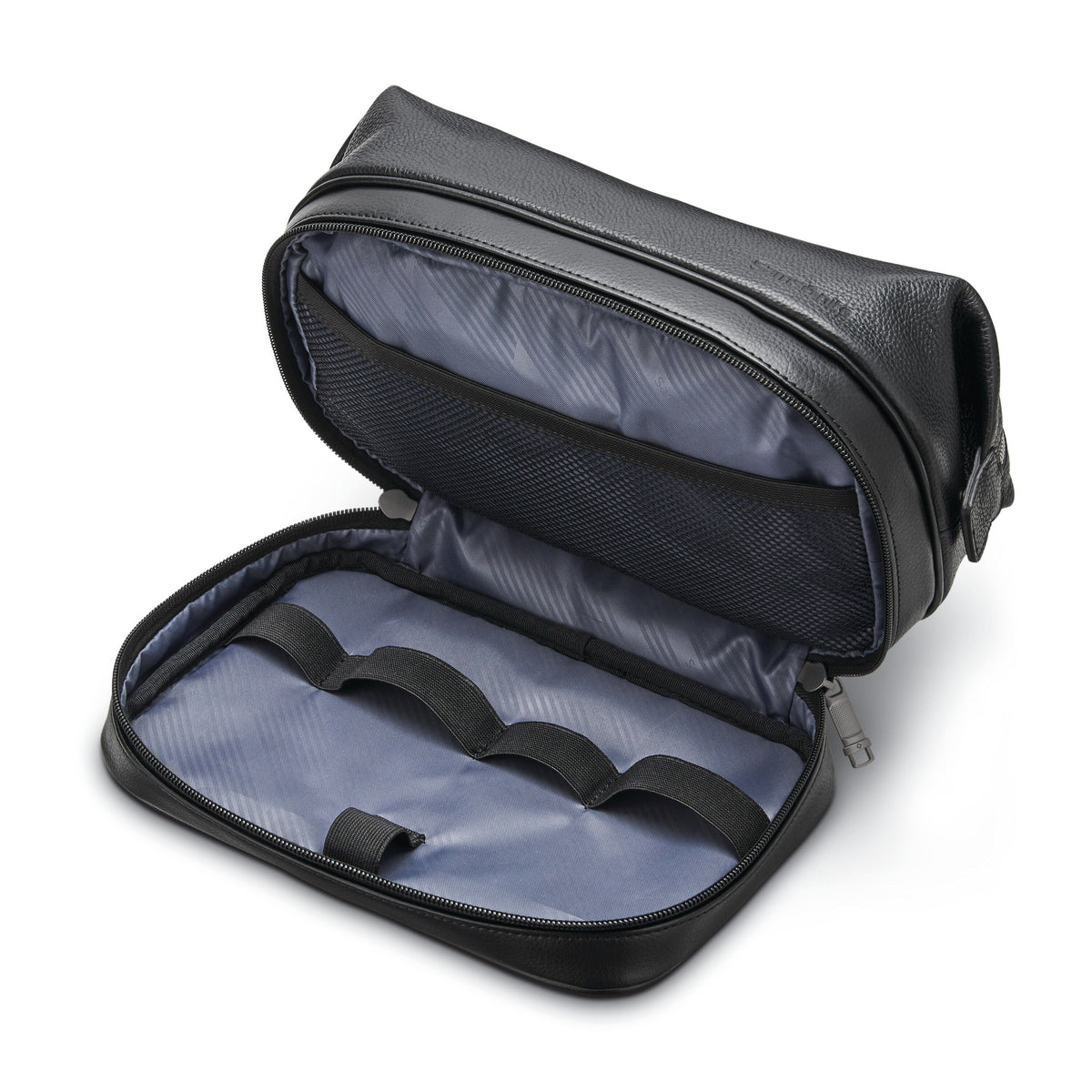 Samsonite Classic Leather Travel Kit in the color Black.
