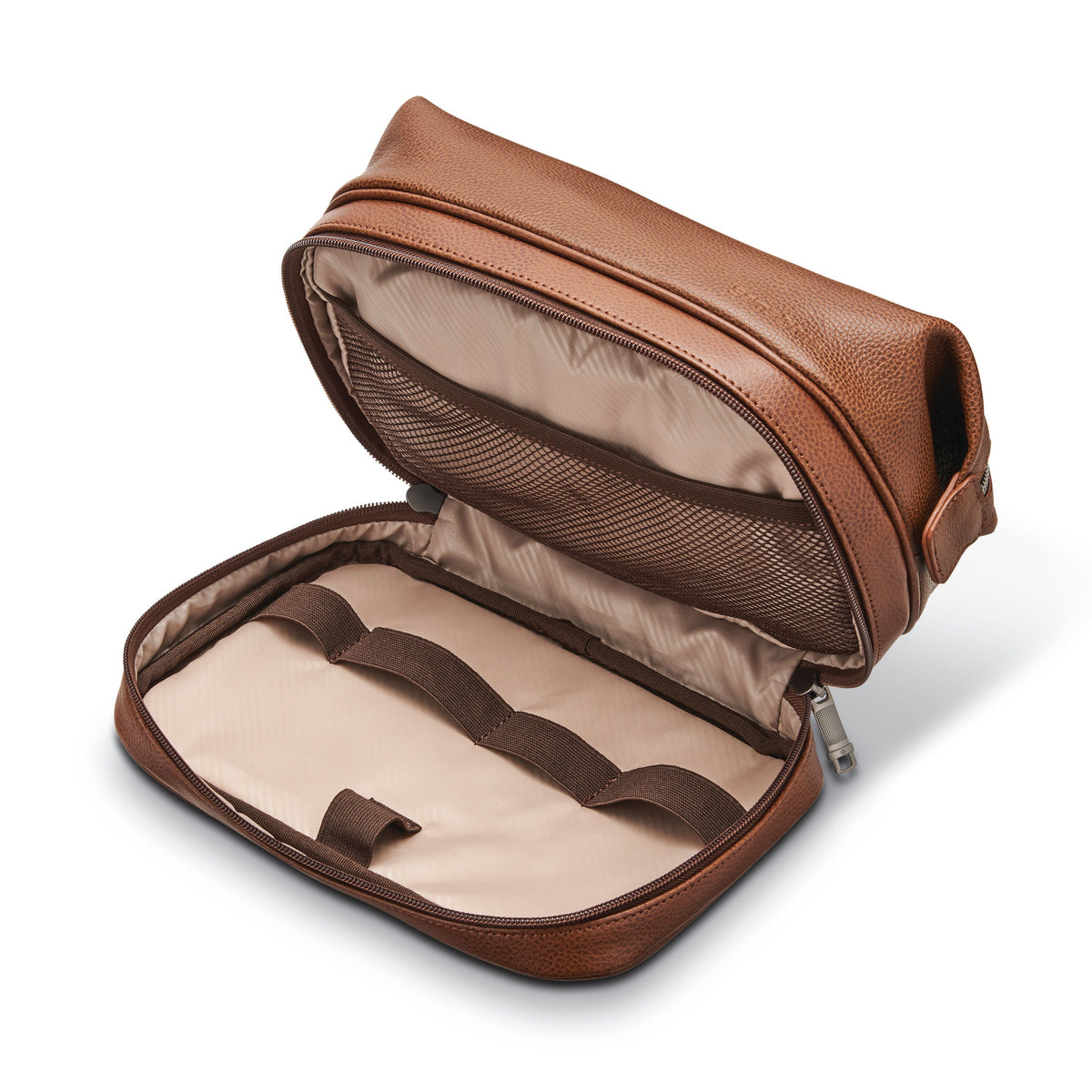 Samsonite Classic Leather Travel Kit in the color Cognac.
