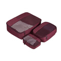 Lipault Travel Accessories 3 Piece Packing Cubes in the color Bordeaux.