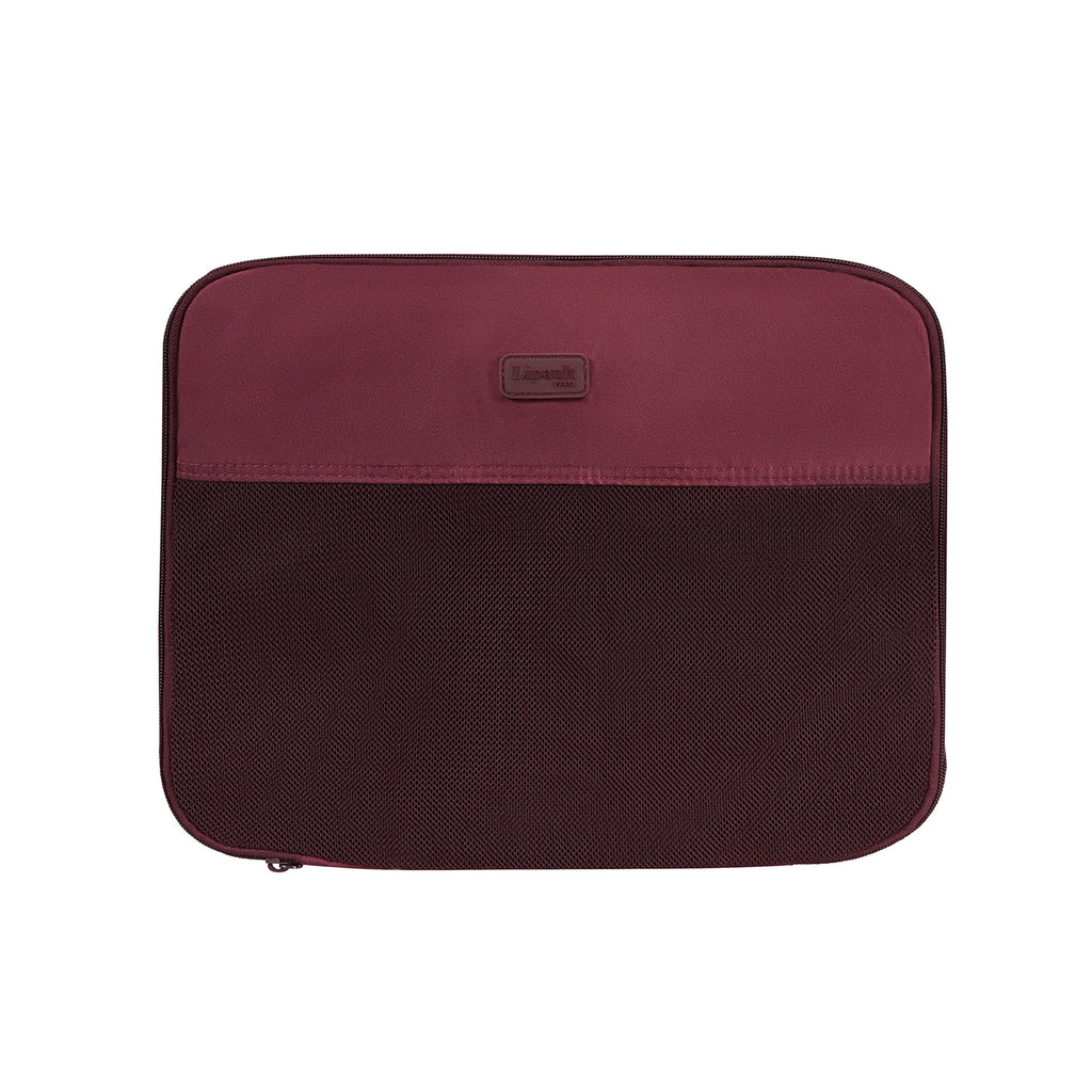 Lipault Travel Accessories 3 Piece Packing Cubes in the color Bordeaux.