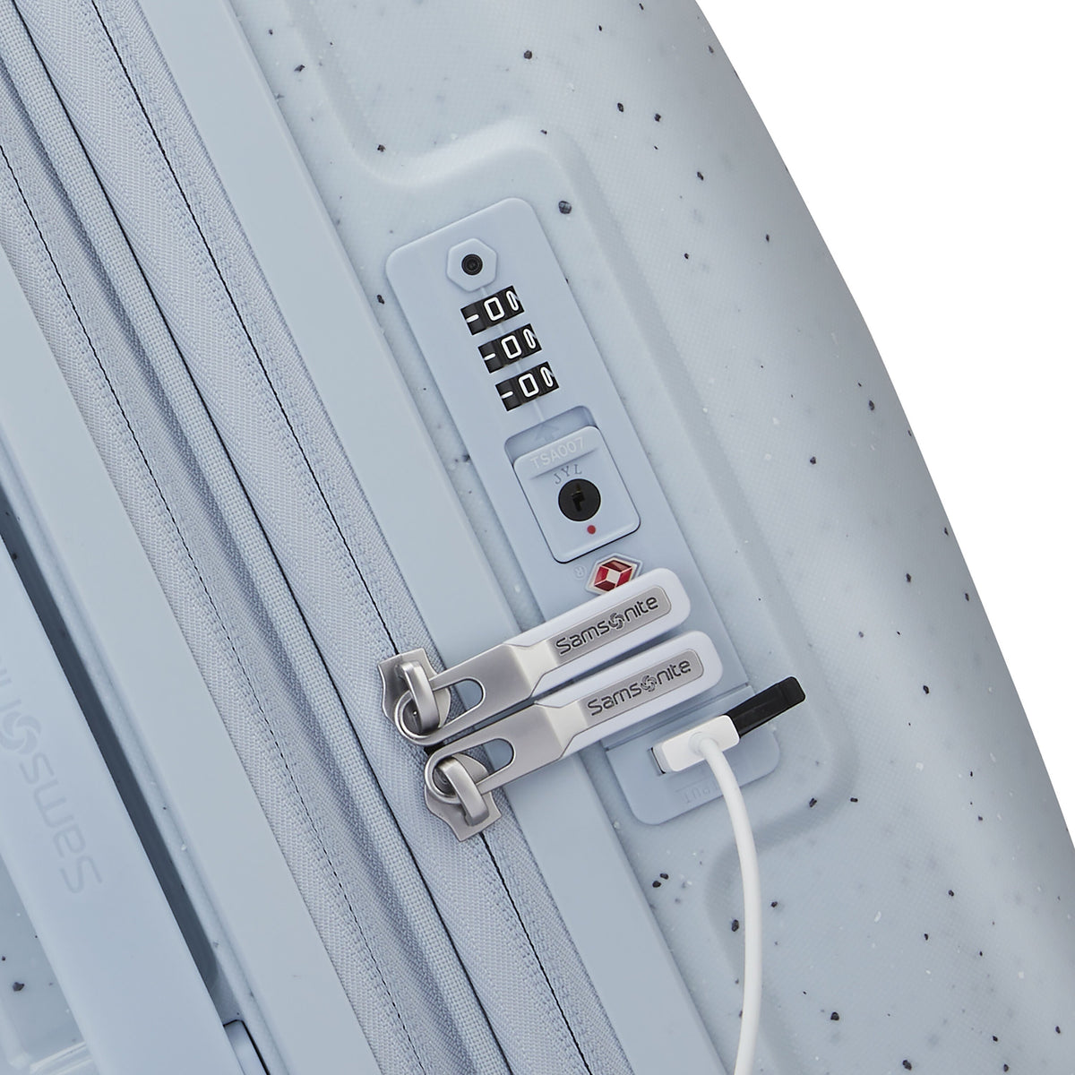 Samsonite Outline Pro Spinner Carry-On™ in the color Translucent Blue.